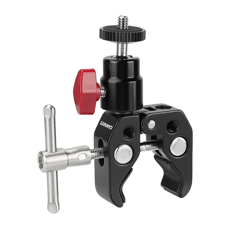 CAMVATE Universal Camera Tripod Bracket Mount Clamp with Ball Head 360° Rotate