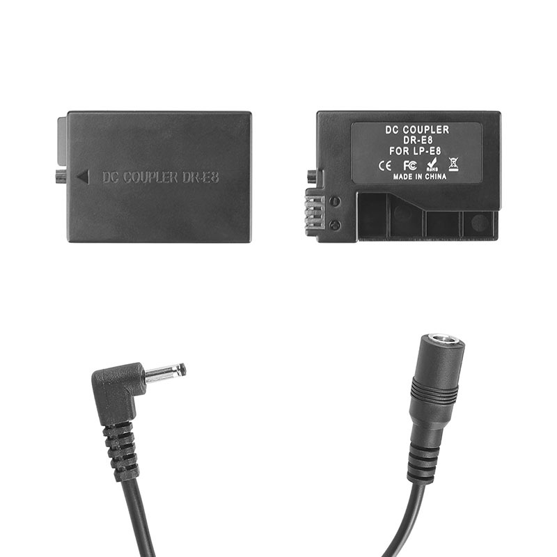 CAMVATE Canon LP-E8 (DR-E8) Dummy Battery To 2.1mm DC Cable