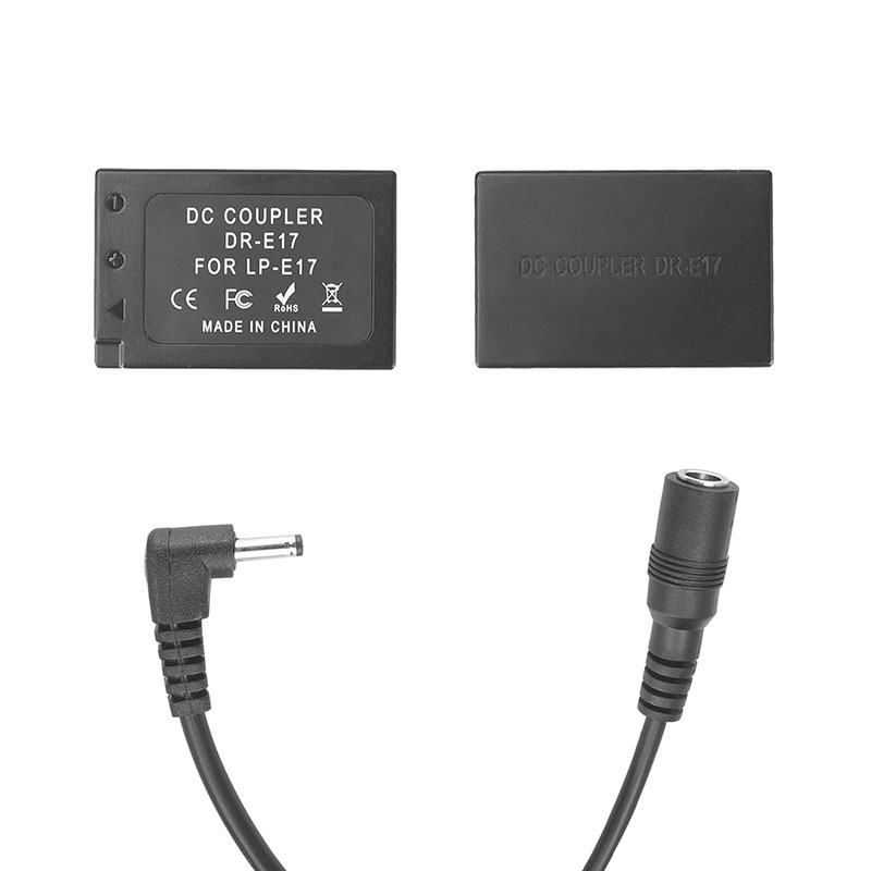 CAMVATE Canon LP-E17 (DR-E17) Dummy Battery To 2.1mm DC Cable