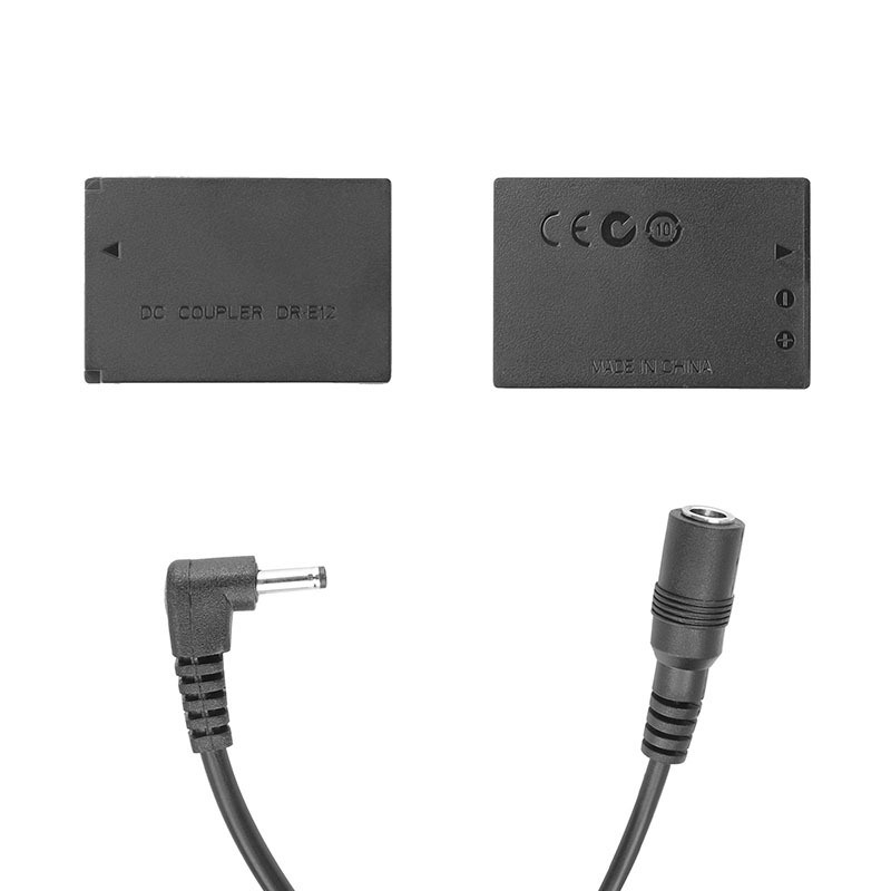 CAMVATE Canon LP-E12 (DR-E12) Dummy Battery To 2.1mm DC Cable