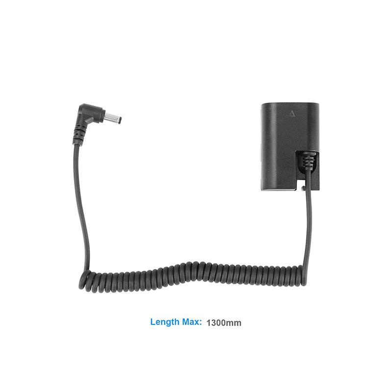 CAMVATE Canon LP-E6 (DR-E6) Double Dummy Batteries To 2.1mm Male and Female Plug DC Cables