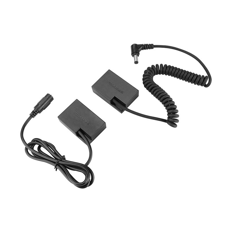 CAMVATE Canon LP-E17 (DR-E18) Double Dummy Batteries To 2.1mm Female & Male Plug DC Cables