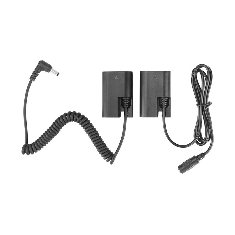 CAMVATE Canon LP-E6 (DR-E6) Double Dummy Batteries To 2.1mm Male and Female Plug DC Cables