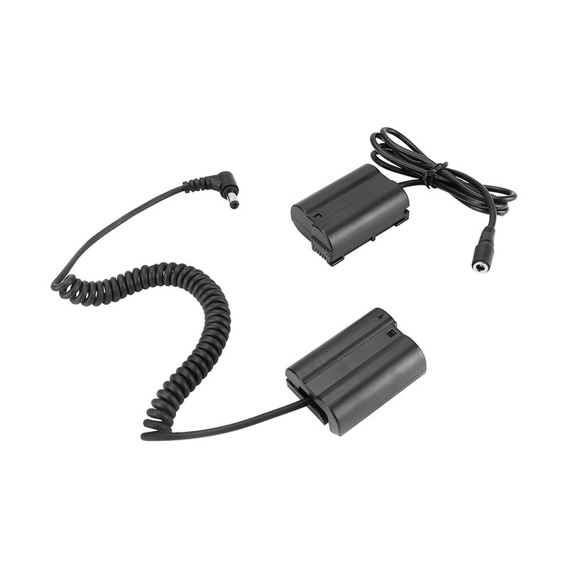 CAMVATE Nikon EN-EL15 (EP-5B) Double Dummy Batteries To 2.1mm Female & Male Plug DC Cables