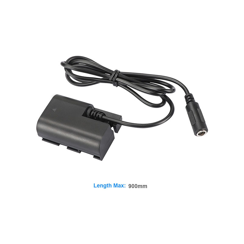 CAMVATE Canon LP-E6 (DR-E6) Double Dummy Batteries To 2.1mm Male and Female Plug DC Cables