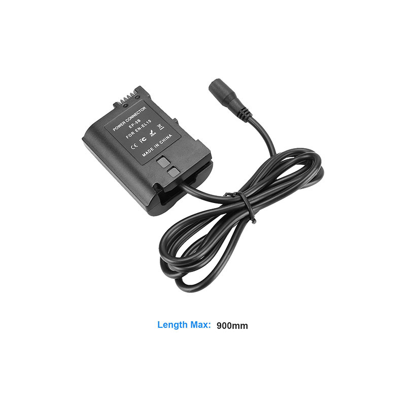 CAMVATE Nikon EN-EL15 (EP-5B) Double Dummy Batteries To 2.1mm Female & Male Plug DC Cables