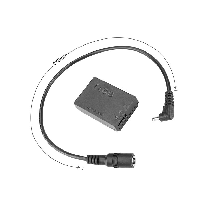 CAMVATE Canon LP-E12 (DR-E12) Dummy Battery To 2.1mm DC Cable