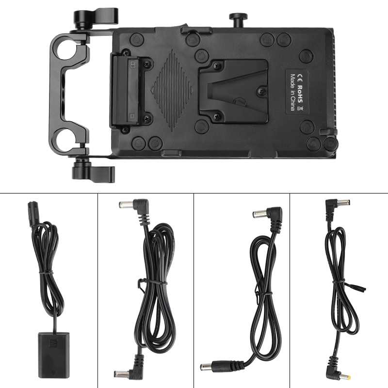 CAMVATE V Mount Quick Release Battery Plate Power Splitter With Sony NP-FW50 Dummy Battery For Sony DSLR Cameras