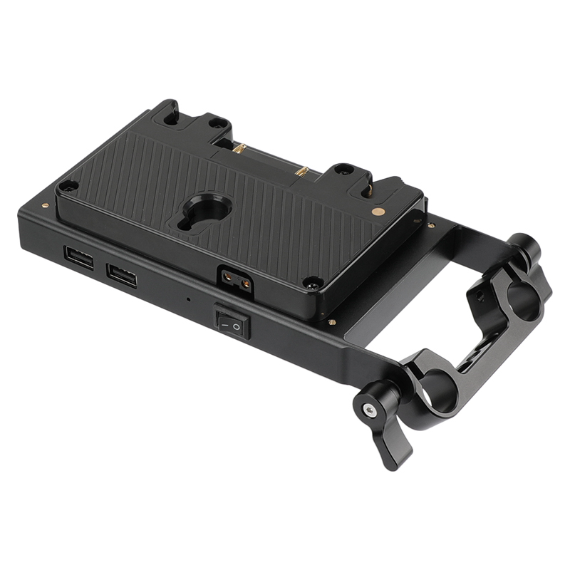 CAMVATE Anton Bauer Gold Mount Camera Battery Plate Power Supply With Sony NP-FW50 Dummy Battery & 15mm Railblock For Sony DSLR Cameras