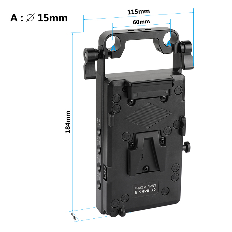 CAMVATE V Mount Quick Release Battery Plate Power Splitter With Sony NP-FW50 Dummy Battery For Sony DSLR Cameras