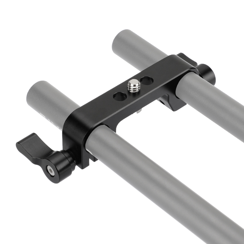 CAMVATE 15mm Railblock Rod Holder With Central Unthreaded 1/4" Mounting Points For Horizontally-mounted Rod Support