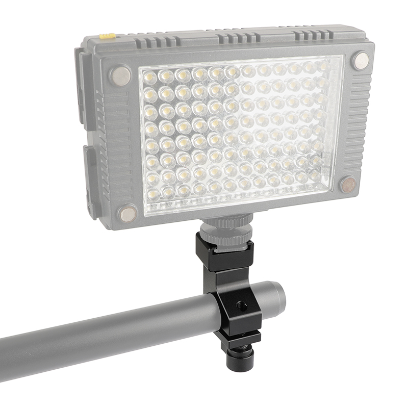 CAMVATE 19mm Single Rod Holder Rail Block With Cold Shoe Mount Adapter For Rod-based Camera Accessories