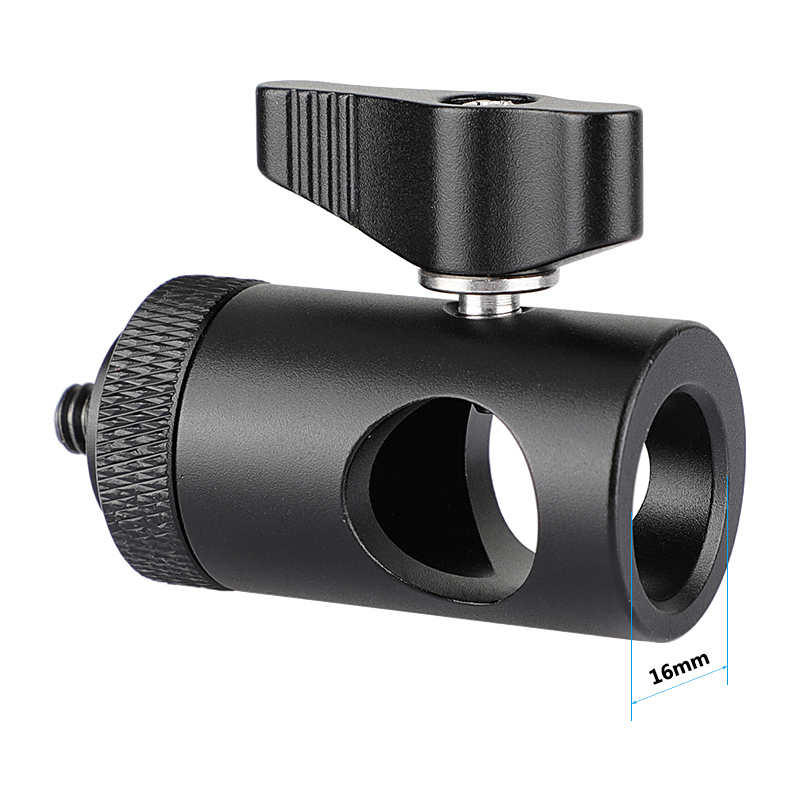 CAMVATE 16mm Light Stand Head (Upgraded Ratchet Knob) With 1/4" Thread Screw Mount For DSLR Camera Monitor / Flashlight