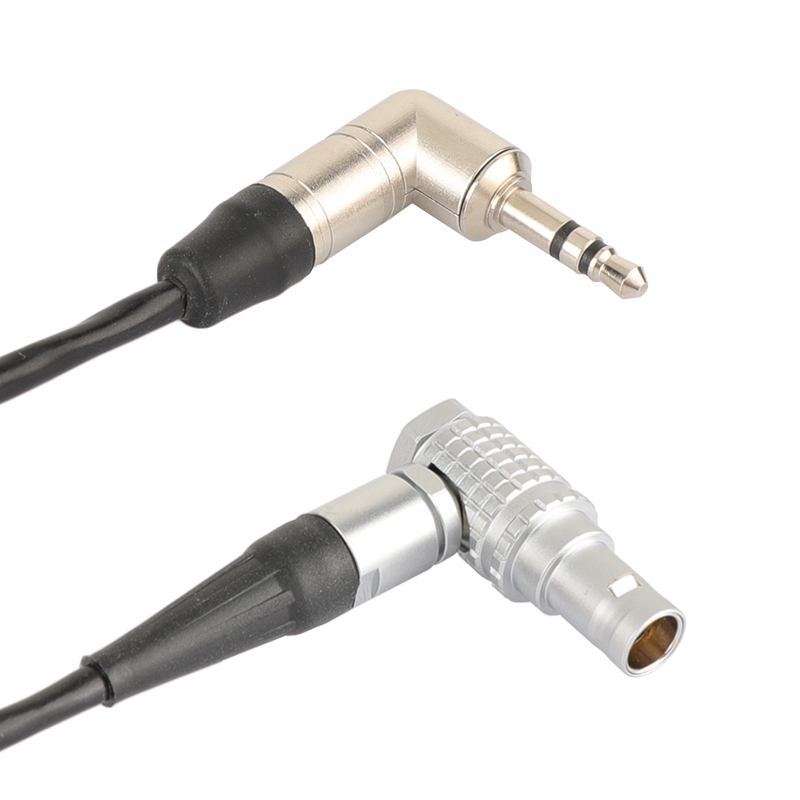 CAMVATE Right Angle 3.5mm Jack To Right Angle EXT 9 Pin Timecode Input Cable For RED Komodo 6K Cinema Camera