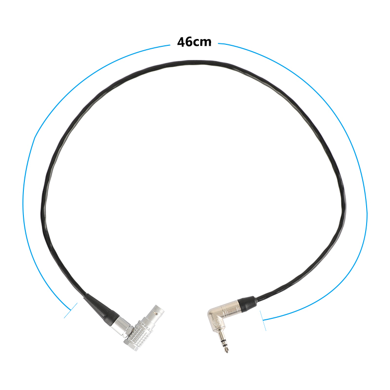 CAMVATE Right Angle 3.5mm Jack To Right Angle EXT 9 Pin Timecode Input Cable For RED Komodo 6K Cinema Camera