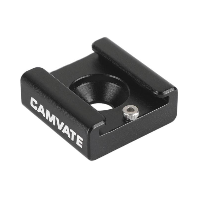 CAMVATE 1/4" Hot Cold Shoe Mount fr Flash Light DSLR Rig Blackmagic Cinema Camera Cage