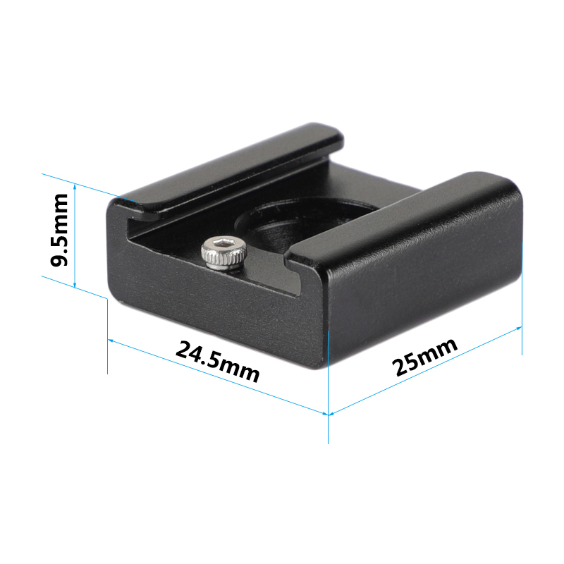 CAMVATE 1/4" Hot Cold Shoe Mount fr Flash Light DSLR Rig Blackmagic Cinema Camera Cage