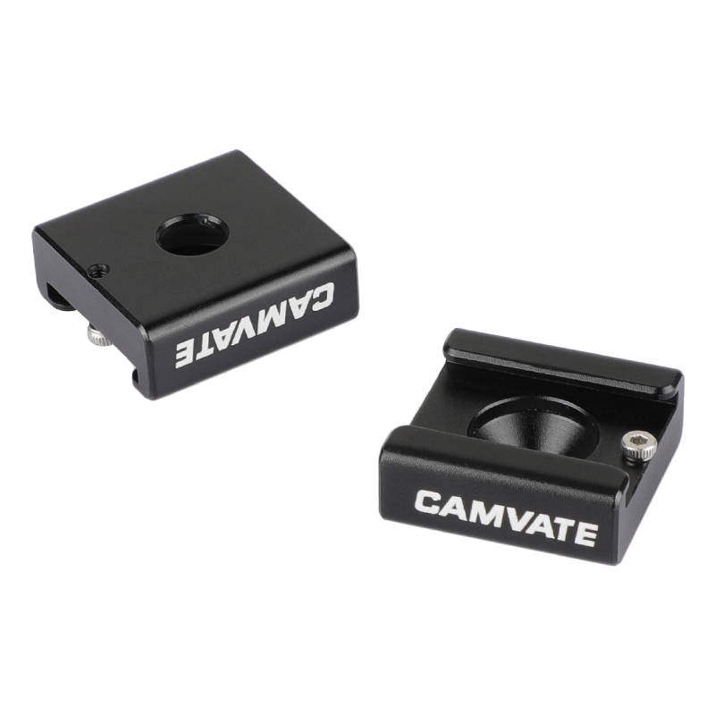 CAMVATE 2x1/4" Hot Cold Shoe Mount for Blackmagic DSLR Rig Video Light Cinema Camera Cage