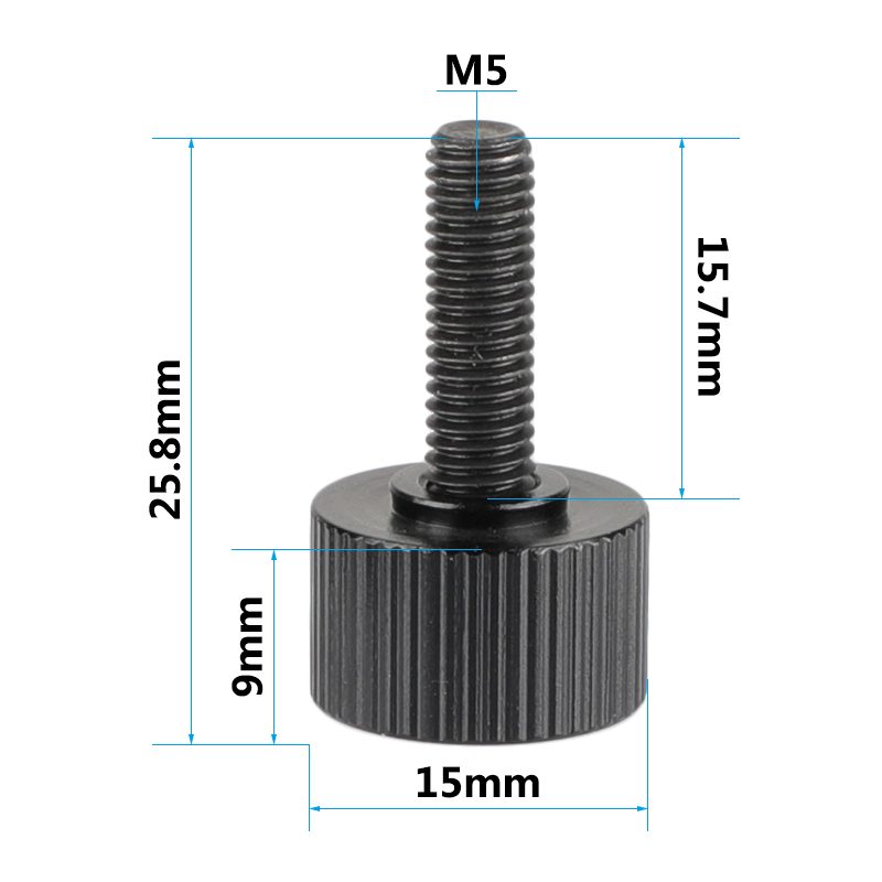 CAMVATE Black M5*15.7mm Hexagon Cup Head Thread Screw For Manfrotto Quick Release Plate (A Packet Of 2 Pieces)