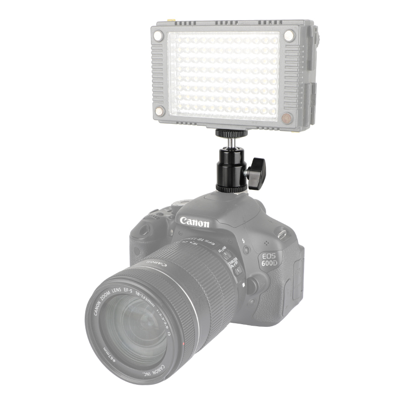 CAMVATE 1/4 Hot Shoe Mount Mini Ball Head Flash Bracket Holder Screw fr Camera Tripod