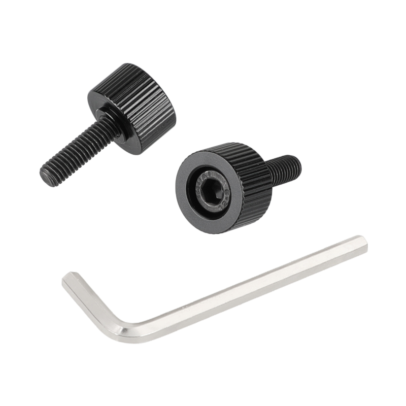 CAMVATE Black M5*15.7mm Hexagon Cup Head Thread Screw For Manfrotto Quick Release Plate (A Packet Of 2 Pieces)