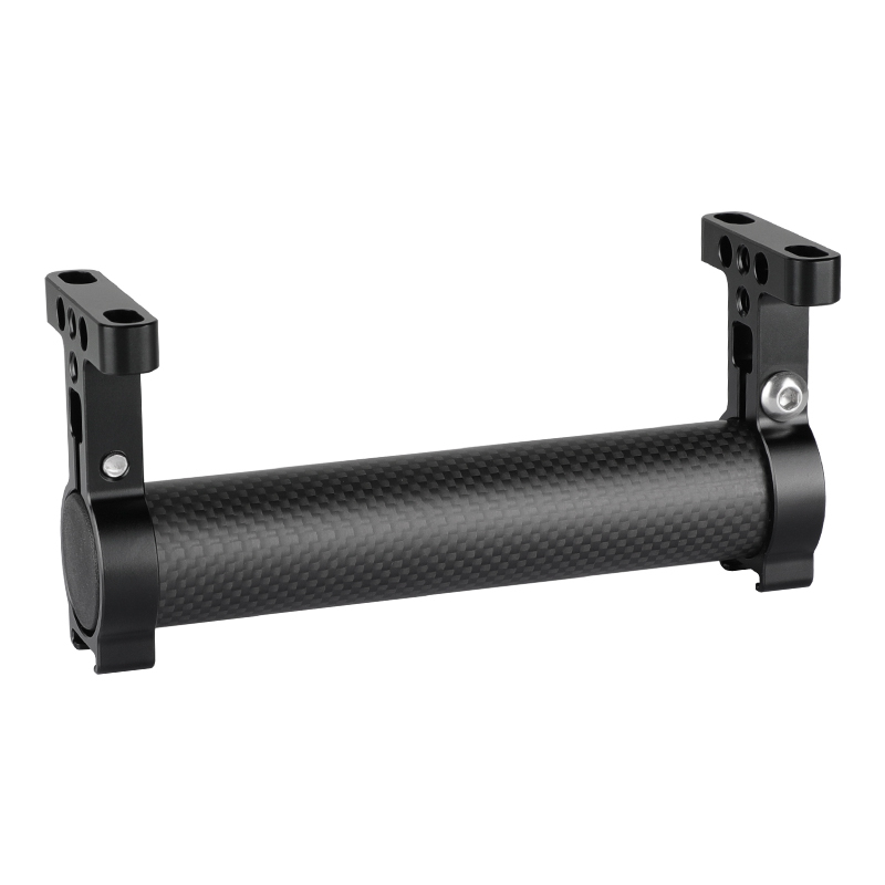 CAMVATE Universal Top Handgrip (Carbon Fiber Made) With 1/4" Mounting Points & Double Shoe Mounts For DSLR Camera Cage Kit