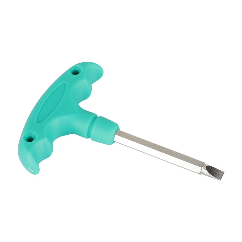 CAMVATE Straight Screwdriver Assembly Tool Silver Stainless Steel Made With Blue Plastic T-handle