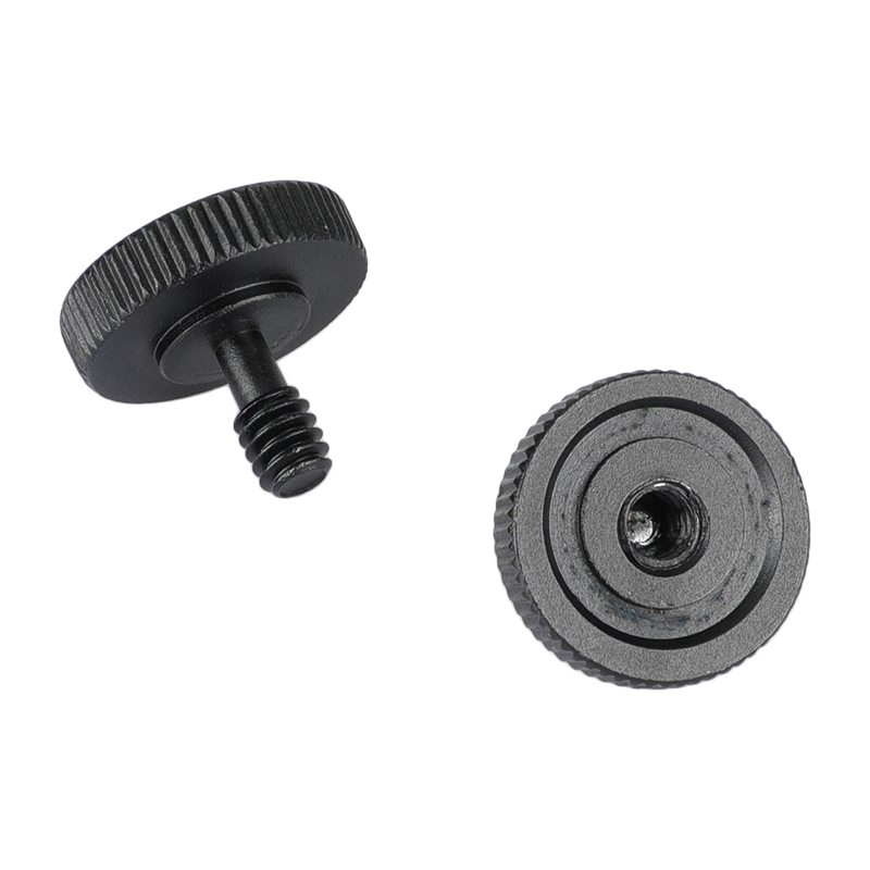 CAMVATE Black 1/4"-20 Thread Thumb Screw For DSLR Camera Cage Kit Accessories (A Packet Of 2 Pieces)