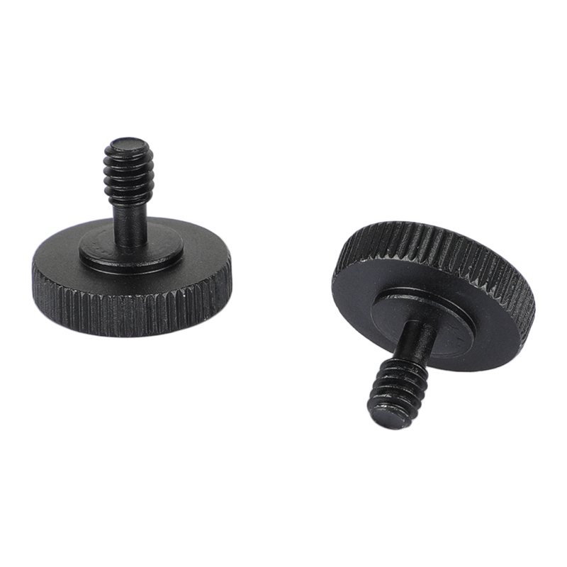 CAMVATE Black 1/4"-20 Thread Thumb Screw For DSLR Camera Cage Kit Accessories (A Packet Of 2 Pieces)