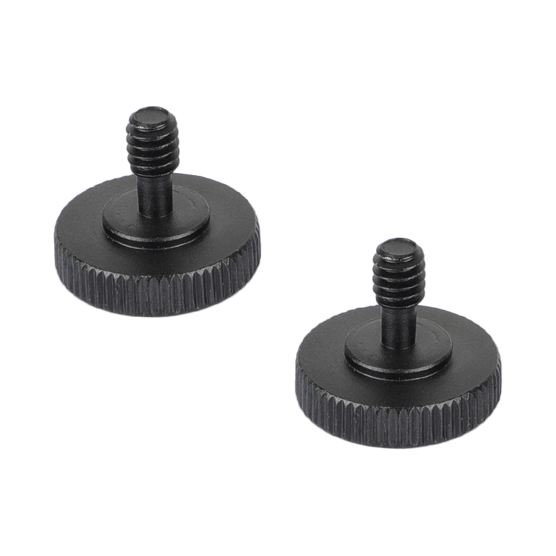 CAMVATE Black 1/4"-20 Thread Thumb Screw For DSLR Camera Cage Kit Accessories (A Packet Of 2 Pieces)