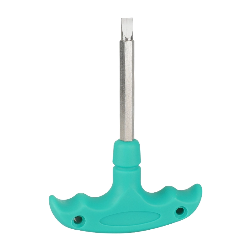 CAMVATE Straight Screwdriver Assembly Tool Silver Stainless Steel Made With Blue Plastic T-handle