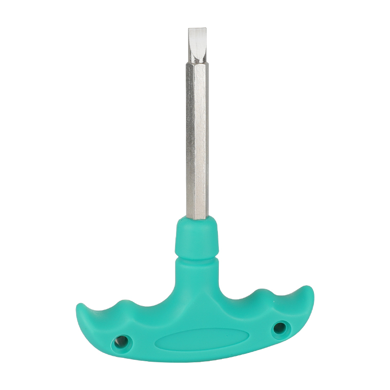 CAMVATE Straight Screwdriver Assembly Tool Silver Stainless Steel Made With Blue Plastic T-handle