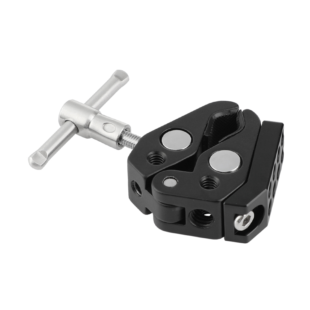 CAMVATE Versatile Super Crab Clamp With 1/4"-20 Mounting Points Extension Mini Plate For Additional Photographic Devices Accessories