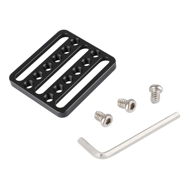CAMVATE Universal Cheese Plate Mini Square Plate 1/4"-20 Mounting Points For Photographic Accessory DIY Configuration