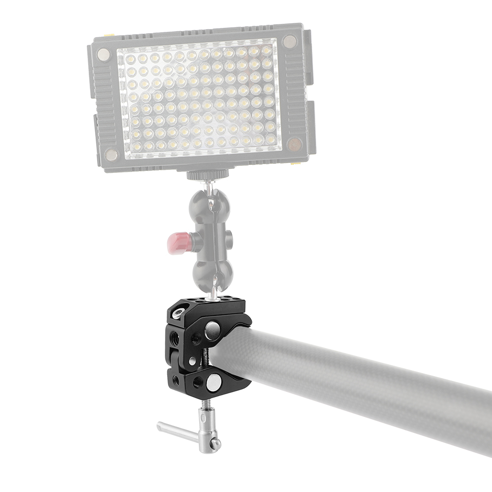 CAMVATE Versatile Super Crab Clamp With 1/4"-20 Mounting Points Extension Mini Plate For Additional Photographic Devices Accessories