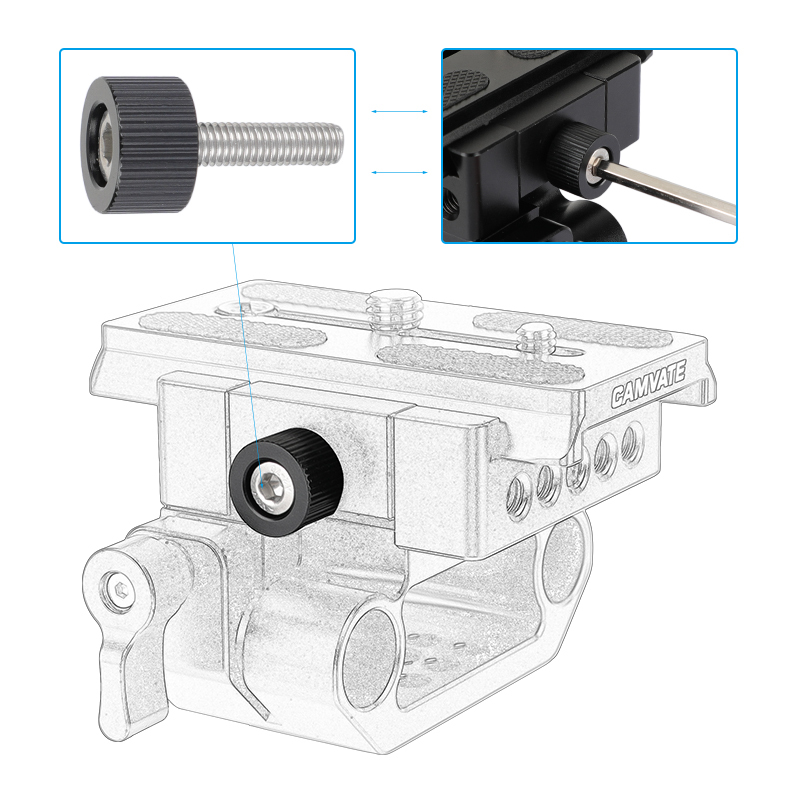 CAMVATE M5*18mm & M5*21mm Hexagon Cup Head Thumb Screw For Manfrotto Quick Release Plate
