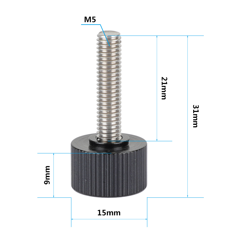 CAMVATE M5*18mm & M5*21mm Hexagon Cup Head Thumb Screw For Manfrotto Quick Release Plate