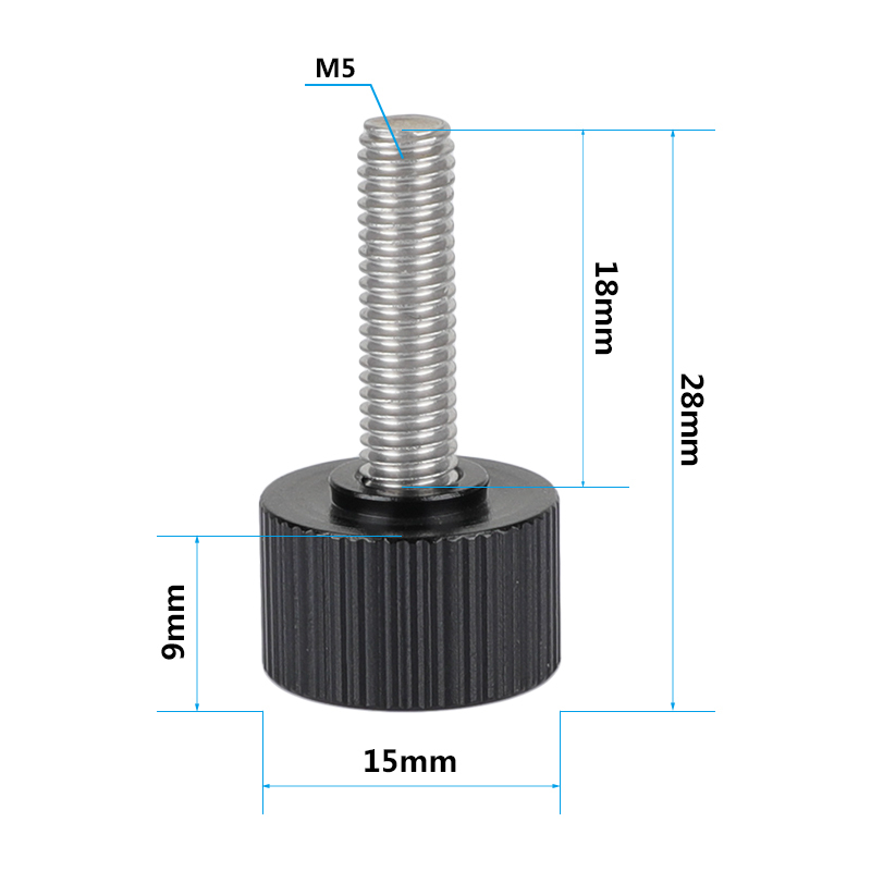 CAMVATE M5*18mm & M5*21mm Hexagon Cup Head Thumb Screw For Manfrotto Quick Release Plate