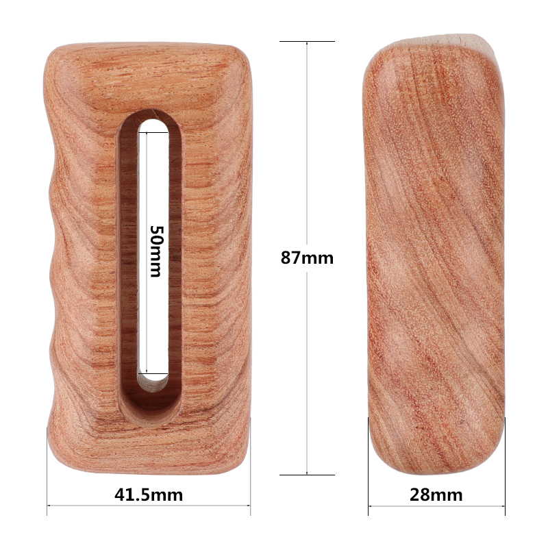 CAMVATE Simple Wooden Hand Grip (Left Side) With 1/4"-20 Mounting Groove For DSLR Camera Cage Kit