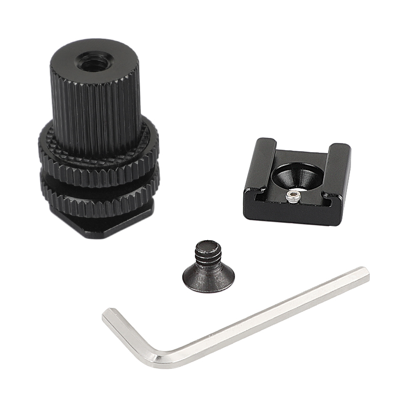 CAMVATE Double-ended Cold Shoe Mount Bracket Adapter