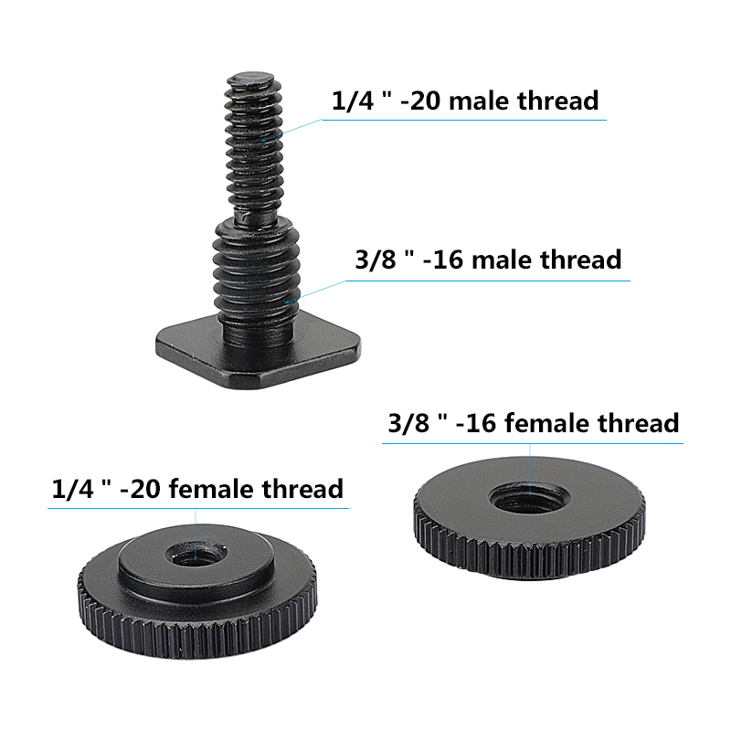 CAMVATE 1/4" Hot Cold Shoe Mount +1/4"-20 Tripod Screw to Flash Hot Shoe Mount Adapter