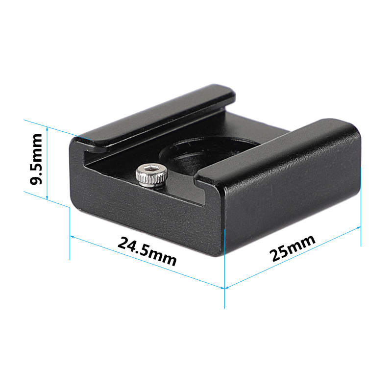 CAMVATE 1/4" Hot Cold Shoe Mount +1/4"-20 Tripod Screw to Flash Hot Shoe Mount Adapter