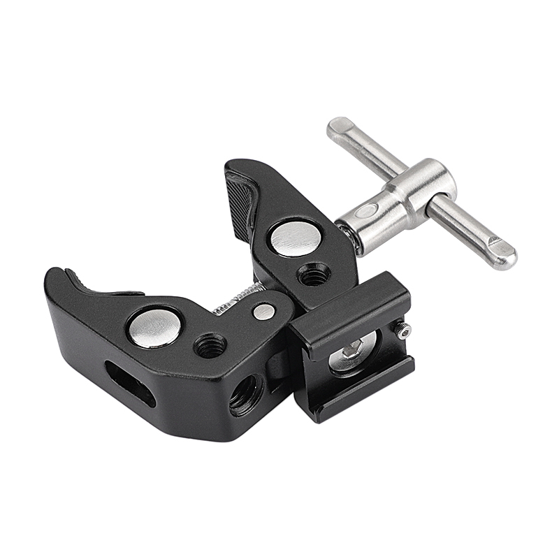 CAMVATE Super Clamp With 1/4" 3/8"Thread Hole Cold Shoe Mount