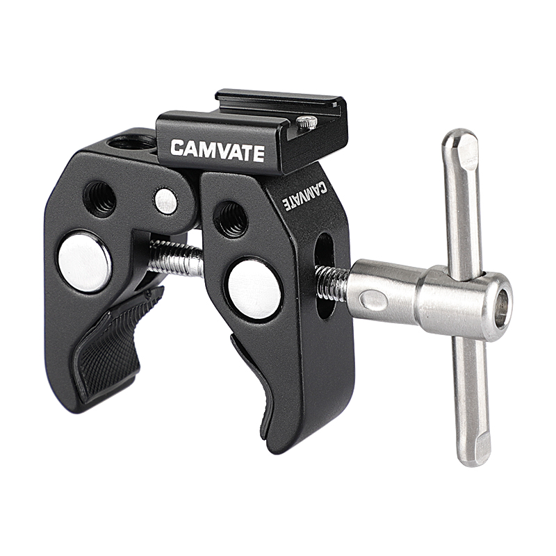 Super Pince Camvate Avec Griffe Froide - Trous De Filetage 1/4" Et 3/8" - Pour Fixation D'accessoires Photo/vidéo