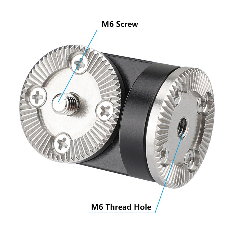 CAMVATE Vertical Double ARRI Rosette Mounts Extension Joint Mount With Central M6 Threads For DSLR Camera Cage Kit