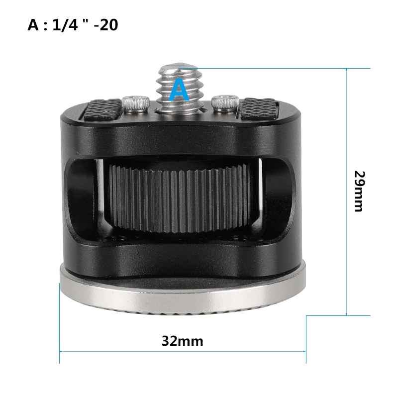 CAMVATE M6 Rosette Connecting Adapter - Standard Mount With 1/4-20 Screws