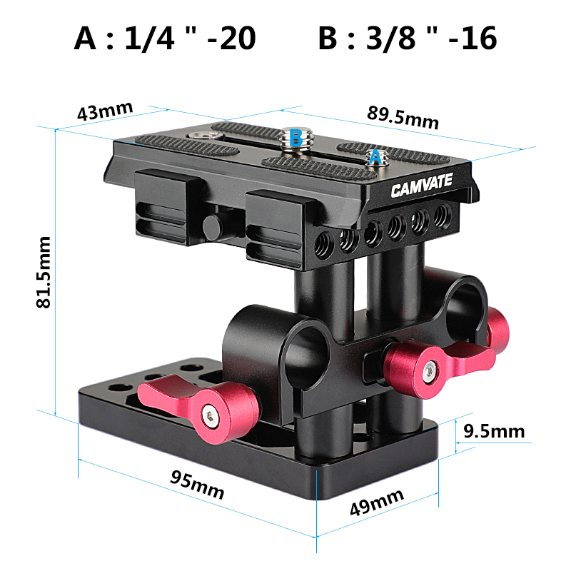CAMVATE Quick Release Mount Base QR Plate for Manfrotto Standard Accessory