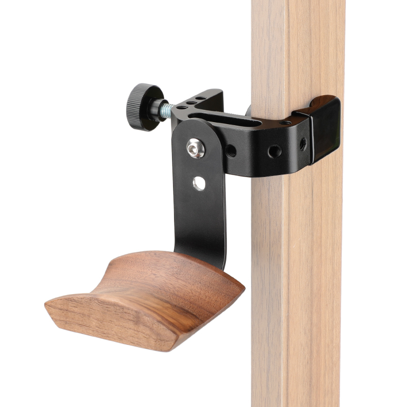CAMVATE Universal Headphone Headset Stand Hanger (Wooden) With Heavy-duty C Clamp Grip