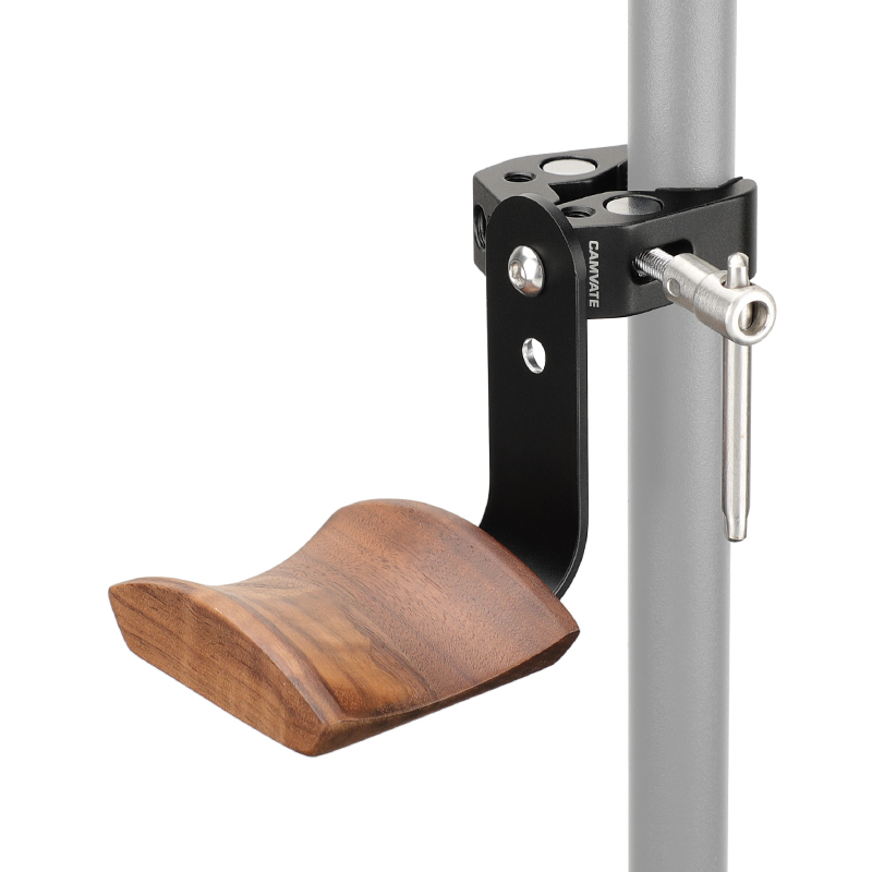 CAMVATE Universal Headphone Headset Stand Hanger (Wooden) With Versatile Super Crab Clamp