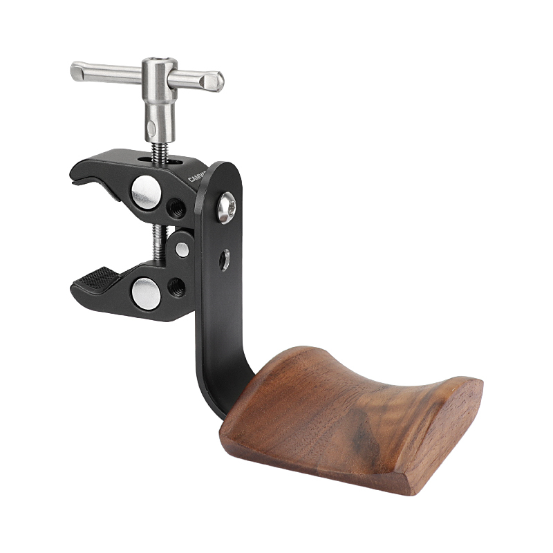 CAMVATE Universal Headphone Headset Stand Hanger (Wooden) With Versatile Super Crab Clamp